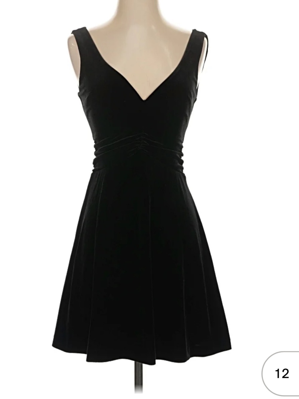 Express *NWT* Black Velour Sleeveless V-Neck Mini Dress Size L